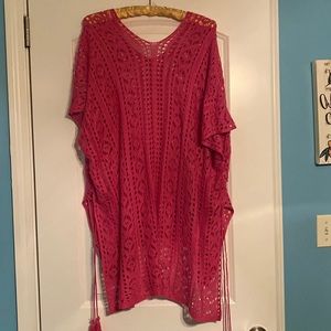 Pink beach coverup